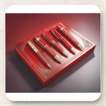 Gift Box And Five Unique Ballpoint Pens