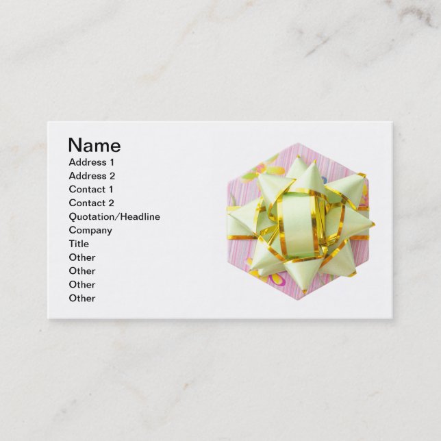 Gift box business card (Front)