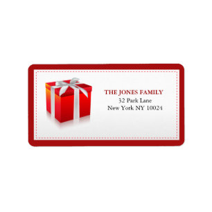 Gift Box -Christmas address labels