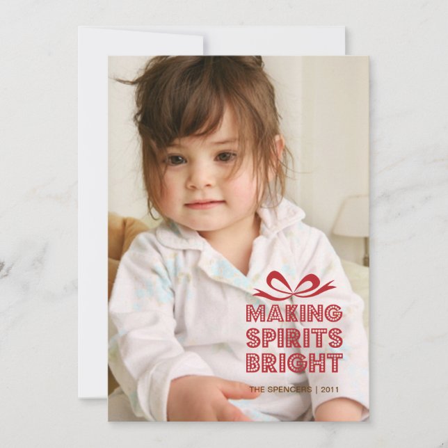 Gift Box Christmas Photo Holiday Card (Front)