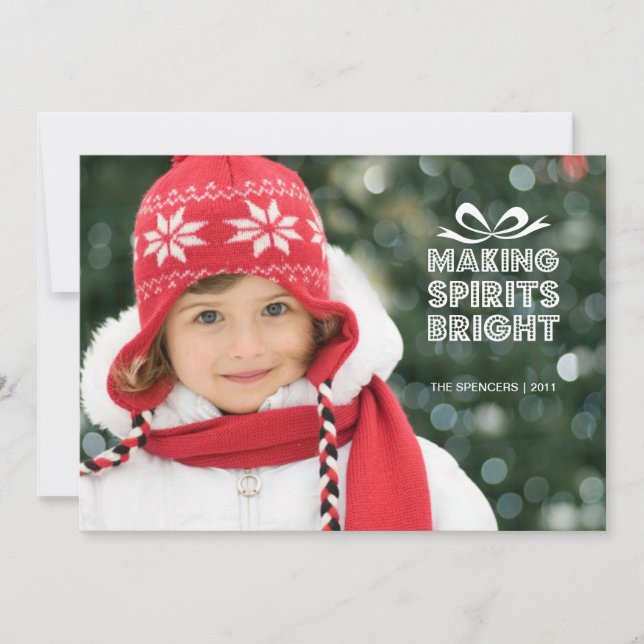 Gift Box Christmas Photo Holiday Card (Front)