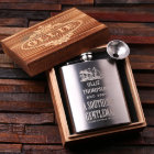 Gift Box & Engraved 7 oz. Stainless Steel Flask