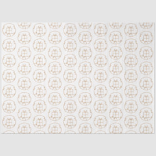 Gift Box Gold Illustration Tissue Paper