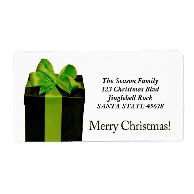 Gift Box Merry Christmas address label (Front)