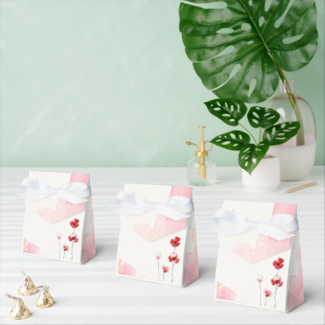 Gift box. "Poppies" Favour Box (Multiple)
