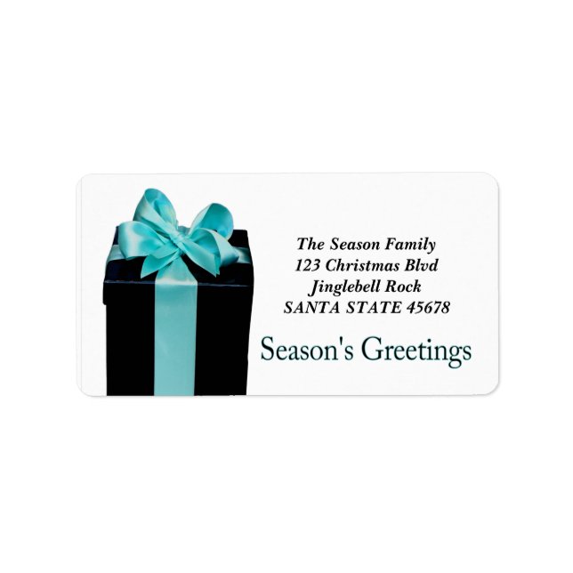 Gift Box Season's Greetings address label (Front)