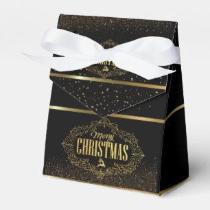Gift Box with Black Christmas with Gold
