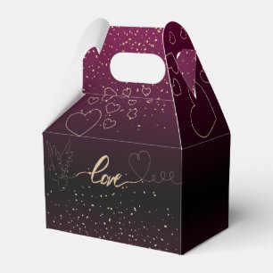 Gift Box with Dove and Hearts