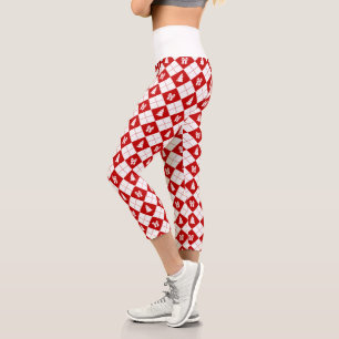 Gift Boxes and Christmas Trees Pattern Capri Leggings