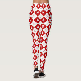 Gift Boxes and Christmas Trees Pattern Leggings