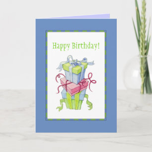 Gift Boxes Birthday Card