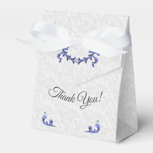 Gift Boxes - Customise - Blue Ribbon Design (Front Side)
