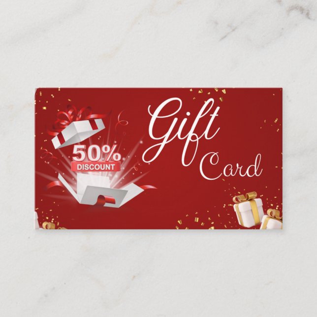 Gift card 50% discount christmas 2023 (Front)