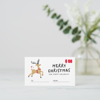 Gift card $50 for Marry Christmas