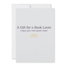 Gift Card for Book Lovers – Elegant Literary Desig