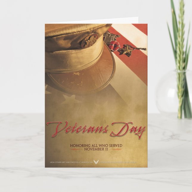 GIFT CARD, VETERANS DAY HOLIDAY CARD (Front)