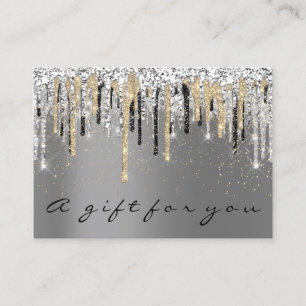 Gift Certificate Beauty Shop Hair Nails Silver