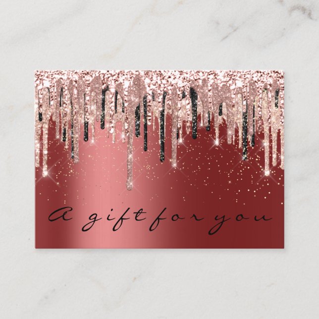 Gift Certificate Beauty Shop Hairstylist Burgundy (Front)