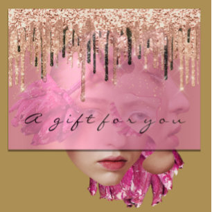 Gift Certificate Beauty Studio Hairstylist Pink