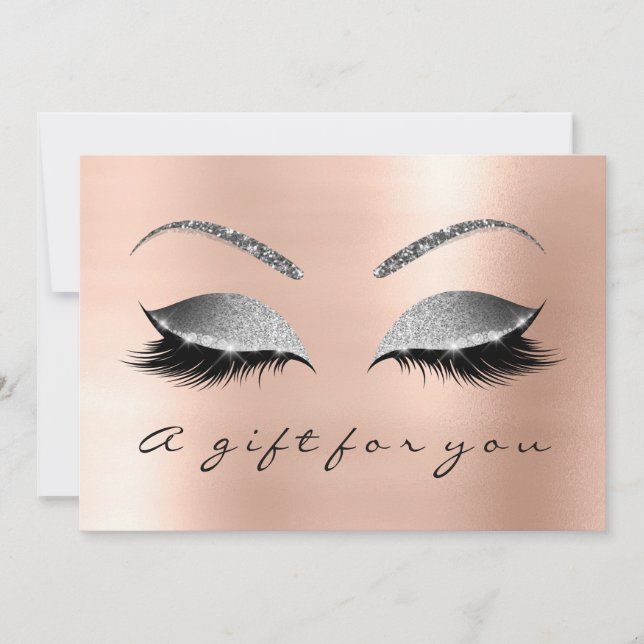 Gift Certificate Blush Silver Lash Beauty Studio (Front)