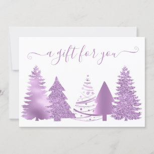 Gift Certificate Christmas Tree Purple