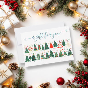 Gift Certificate Christmas Tree Scandinavian Invitation