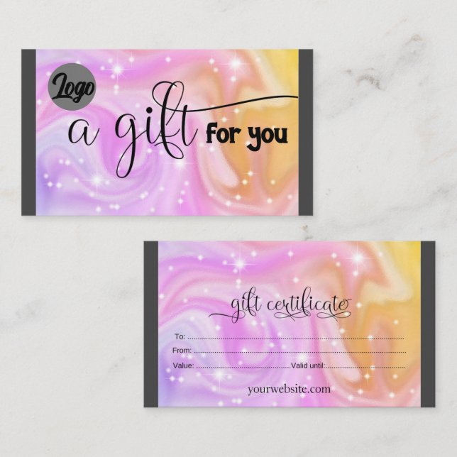 Gift Certificate Custom (Front/Back)