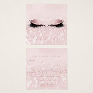 Gift Certificate Delicate Lash Makeup Artist Pink