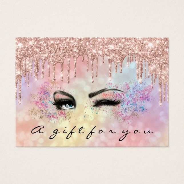 Gift Certificate Drips Holograpic Makeup Artist (Front)
