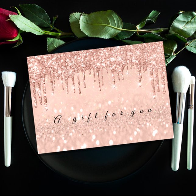 Gift Certificate Drips Rose Gold Envelope Invitation (Gift Certificate Drips Rose Gold Envelope Invitation)