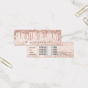 Gift Certificate Drips Spark RoseGray Makeup Small