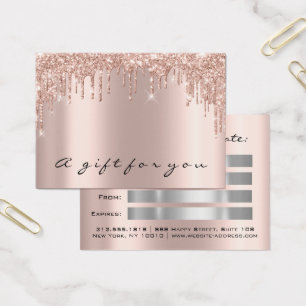 Gift Certificate Drips Sparkly Silver Makeup