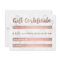 Gift certificate faux chic rose gold hello marble