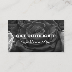 Gift certificate, gift business card