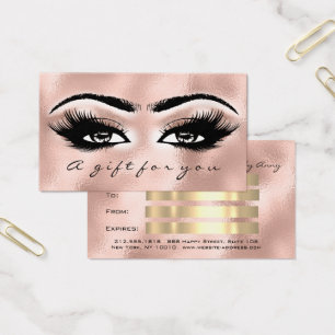 Gift Certificate Glass Blush Lash Extension Makeup