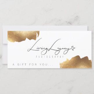 GIFT CERTIFICATE | Gold Brush Minimalist