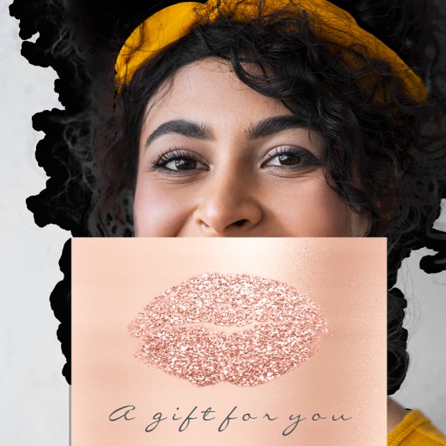 Gift Certificate Grey Rose Gold Kiss Beauty Studio (Gift Certificate Gray Rose Gold Kiss Beauty Studio)