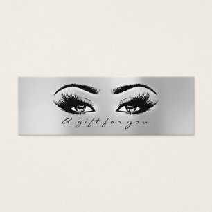 Gift Certificate Grey Small ! Lashes Makeup Artist