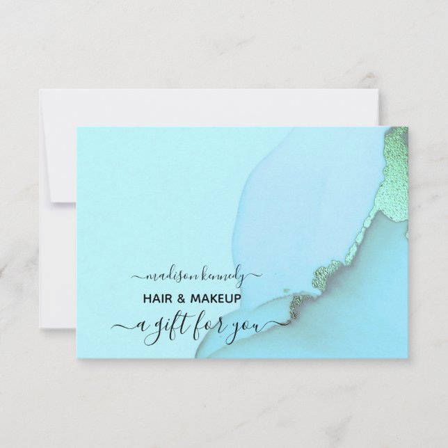 Gift Certificate Hair and Makeup  Fab Abstract Ink (Front)