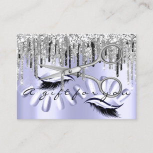 Gift Certificate Hair Stylist Nail Silver Scissors