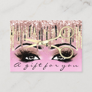 Gift Certificate Hairdresser Pink  Lash  Makeup