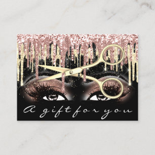 Gift Certificate Hairdresser Rose Black Makeup