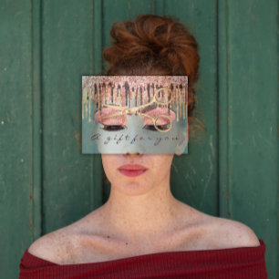 Gift Certificate Hairdresser Rose Blue Makeup Lash