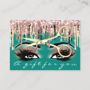 Gift Certificate Hairdresser Rose Mint Makeup
