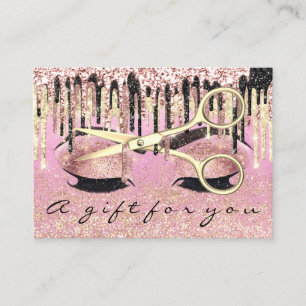 Gift Certificate Hairdresser Rose Pink Makeup Lash