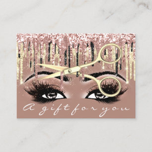 Gift Certificate Hairdresser Rose Skin Makeup Lash