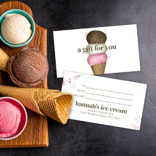 Gift Certificate Ice Cream Business Custom