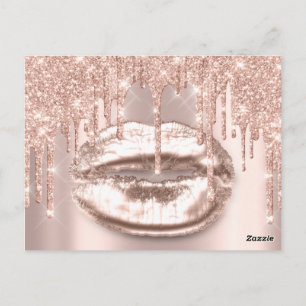 Gift Certificate Lashes Kiss LIps Makeup Spark Postcard