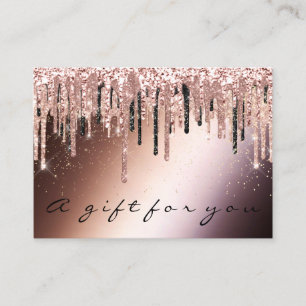 Gift Certificate Makeup Hair Nail Shop Drips Rose
