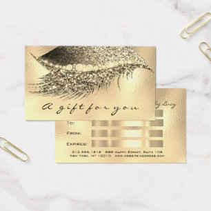 Gift Certificate Metallic Gold Lash Lux Makeup